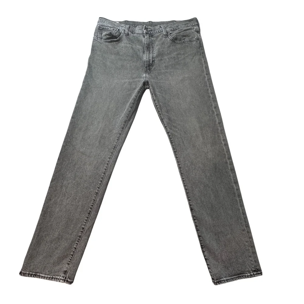 Levi's‎ 502 Jeans Mens 38x34 (37x31) Gray Premium Taper Fit Stretch Denim Pants